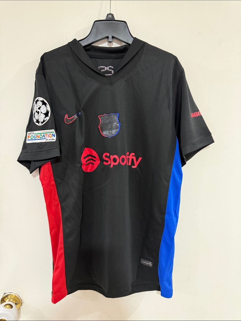 Nike FC Barcelona Black Red Blue Spotify Jersey
